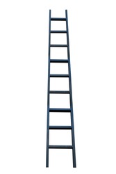 black ladder on white background
