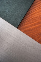 brushed metal and wood texture