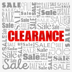 Clearance sale words cloud, business concept background