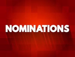 Nominations text quote, concept background