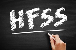HFSS - High Frequency Structure Simulator acronym, technology concept on blackboard