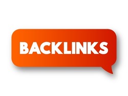 Backlinks text message bubble, concept background