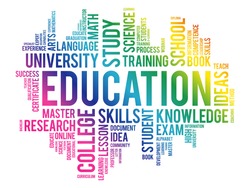 EDUCATION word cloud collage, background concept