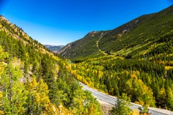 Guanella Pass Scenic Byway in the fall, Pike National Forest, in the Rocky Mountains, Colorado, USA