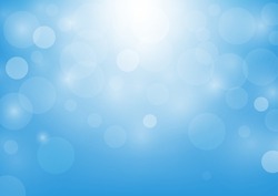Abstract bokeh blue color background. vector illustration
