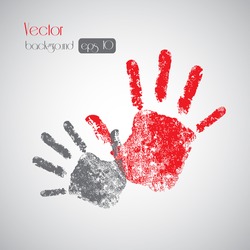 Hand prints on background - Vector illustration Eps10, Graphic Design