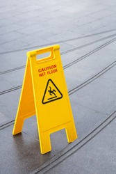 slippery warning safety yellow caution sign symbol equipment stairs notice office space professional wet floor danger plastic slip accident hazard
