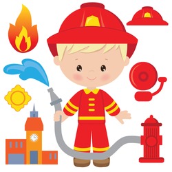 Fire Fighter Vector Illustration - Free Stock Photo By Maa 