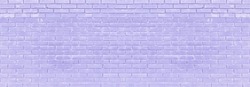 Pastel purple painted old shabby brick wall wide texture. Lavender color grunge brickwork masonry. Abstract textured background