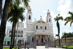 Cathedral of Our Lady of Nazareth in Belem, Para state, Brazil. The Nazareth Cathedral is the end point of the annual Nazareth processions.