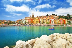 Menton - sunny town in south of France