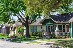 A row of houses in the historic Houston Heights