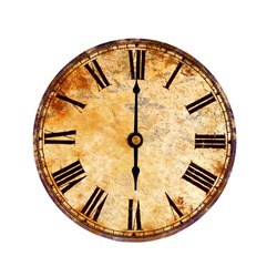 time on vintage clock