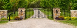 Double wrought-iron gate