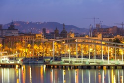 Port Vell at Barcelona in morning. Catalonia, Spain
