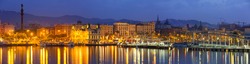 panoramic view of Port Vell during morning Barcelona, Spain