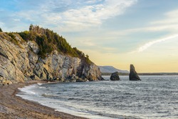 Ocean shore (Cabot Trail, Cape Breton, Nova Scotia, Canada)