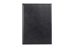 closed matte leather document folder