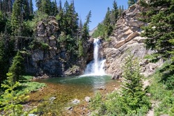 Running Eagle Falls (aka Trick Falls) in Glacier National Park
