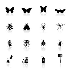 Icons set insects