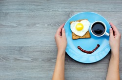 Smile for sweet breakfast with love