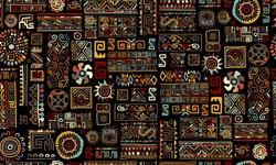 Ethnic handmade ornament, seamless pattern for your design