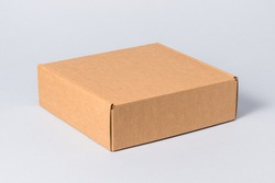 White carton gift box with cover, isolated