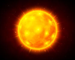 Vector sun cosmic illustration