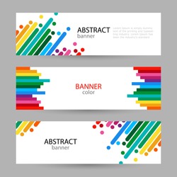 Set horizontal banners with empty place for text. Abstract summer vector backgrounds. color banner templates for your projects. 
