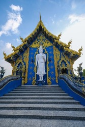 Blue Temple Chiang Rai Thailand, Rong Sua Ten temple ,,Chiang Rai Blue Temple or Wat Rong Seua Ten is located in Rong Suea Ten in the district of Rimkok a few kilometers outside Chiang Rai