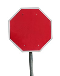 Blank stop sign frame