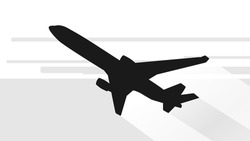 Airplane Silhouette / EPS10 Vector