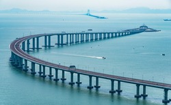 The Bridge connecting Zhuhai to Hong Kong and Macau of china