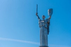 View of the Motherland monument in Kiev, Ukraine