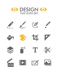 Vector Flat Icon Set - Design
