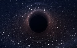 Black hole in deep space, glowing mysterious universe. Elements of this image furnished by NASA