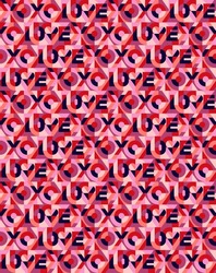 Valentine’s day vector background. Love, hugs and kisses seamless pattern. Typography pattern with love, xoxo lettering for valentine wrapping paper, home decor and apparel.