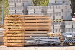 group of new construction materials for buildings