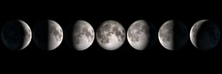 Moon phases, elements of this image are provided by NASA