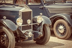 Antique cars, vintage process