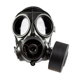 army gas mask isolated on white background