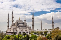 Blue Mosque ( sultanahmet camii ) in Istanbul of Turkey