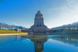 Monument to the Battle of the Nations in Leipzig, blue sky, landmark, monument