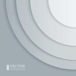 Abstract light grey round shapes background. RGB EPS 10 vector illustration