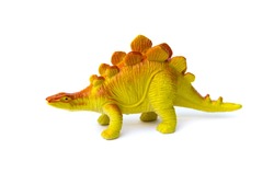 Dinosaur toy on white