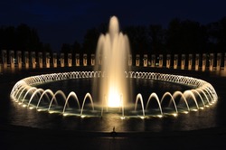Washington DC - World War II Memorial at night