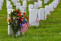 Arlington National Cemetery during Memorial day - Washington DC United States 
