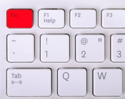Laptop keyboard - red key Esc.