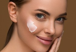 Cream face skin woman beauty cosmetic