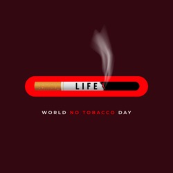 World No Tobacco Day. No Smoking Day, Banner for campaign stop smoking.